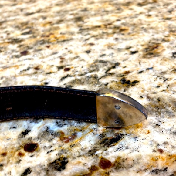 Fossil Fine Leather adjustable Belt 44” long 1 1/4” wide - Picture 9 of 12